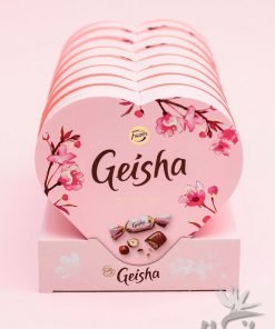 Saldainiai Geisha širdies formos dėžutėse