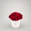 White box with red roses medium