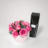 Flower box with roses and home scent