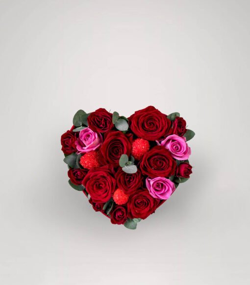 Širdies formos gėlių dėžutė