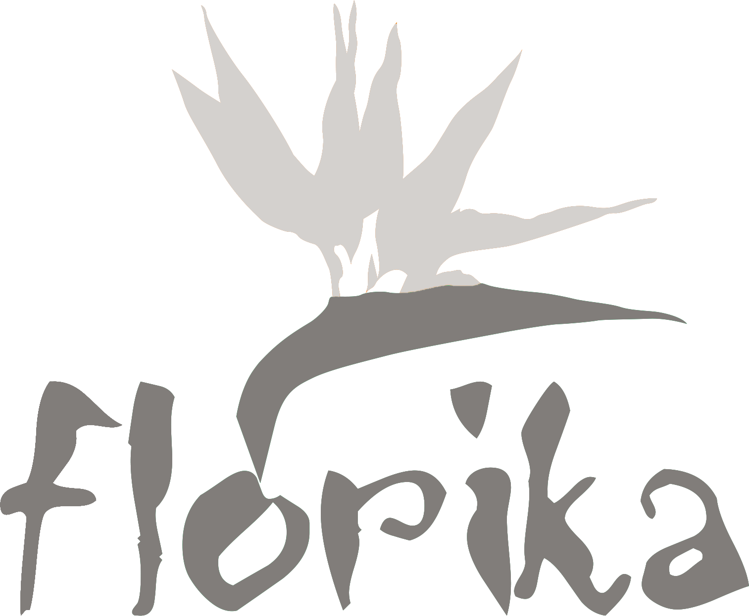 Florika logotipas pilkas