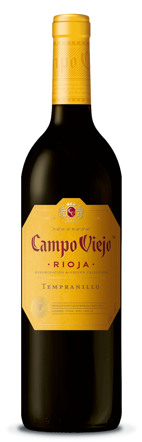 Raudono vyno butelis Campo Viejo Tempranillo