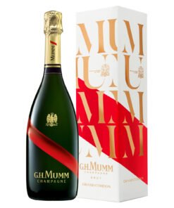Šampano G.H.MUMM butelis su dėžute