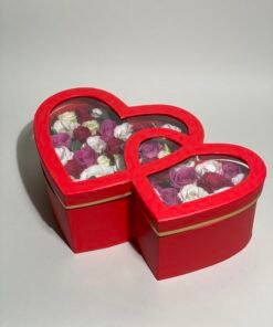 Double heart box with cover