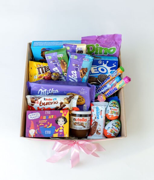 The box with various sweets
