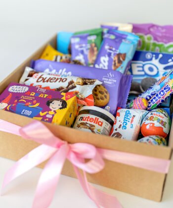 The box with various sweets