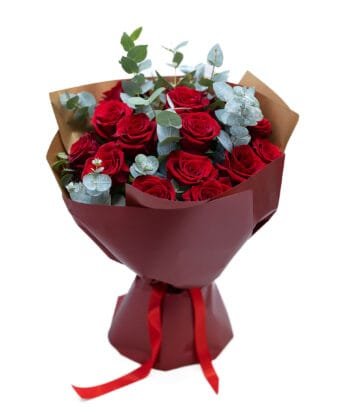 Raudonų rožių puokštė Romantiška diena