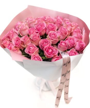 Rožinių rožių puokštė Rožinis sapnas