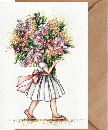 Postcard: Flower girl
